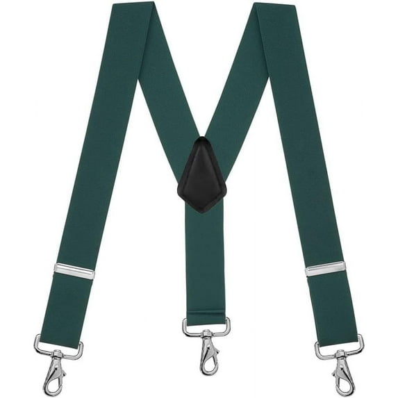 Suspender Store 2 Inch Wide Trigger Snap Suspenders - HUNTER 54" for 6'1" to 6'5" tall