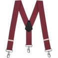 thumbnail image 1 of Suspender Store 2 Inch Wide Trigger Snap Suspenders - BURGUNDY 42" for 5'0" to 5'9" tall, 1 of 4
