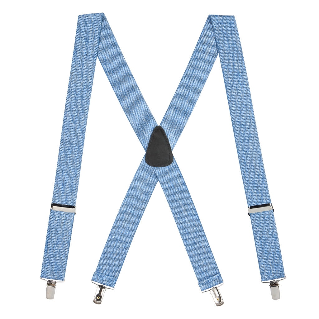 SuspenderStore Solid Color XBack Suspenders 1.5Inch Wide Elastic