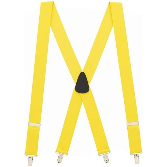 SuspenderStore Solid Color X-Back Suspenders - 1.5-Inch Wide Elastic - Clip - 4 Sizes Including Big & Tall