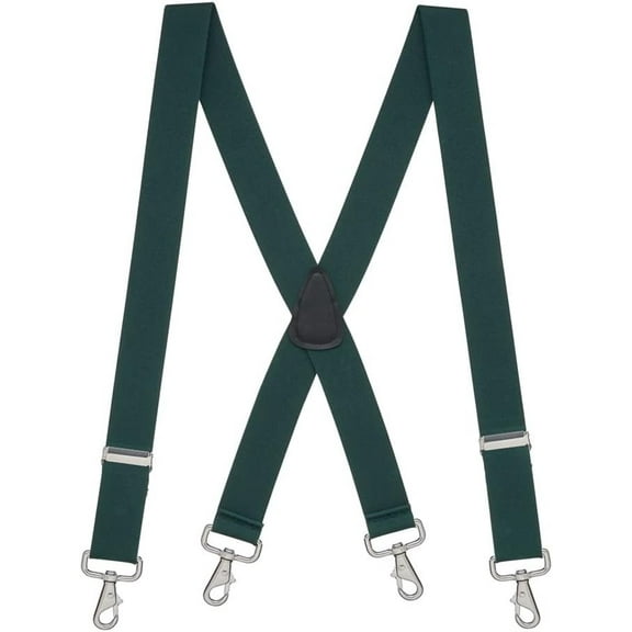 Suspender Store Solid Color Suspenders - 1.5-Inch Wide - X-Back - Trigger Snap - 9 Color & 4 Sizes Including Big & Tall