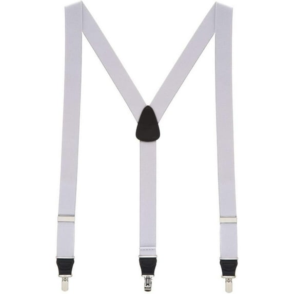 Suspender Store Solid Color Suspenders - 1.25-Inch Wide - Y-Back - Small Pin Clip - 10 Colors & 3 Sizes
