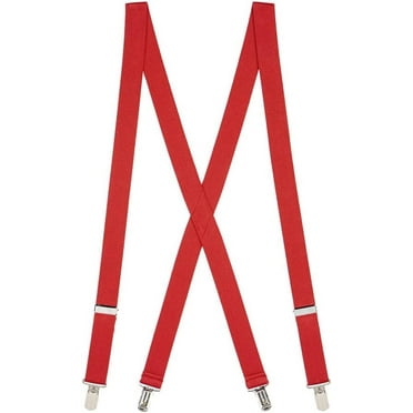 SuspenderStore Solid Colors X-Back Suspenders - 1-Inch Wide Elastic - Clip - Many Colors & 3 Sizes!