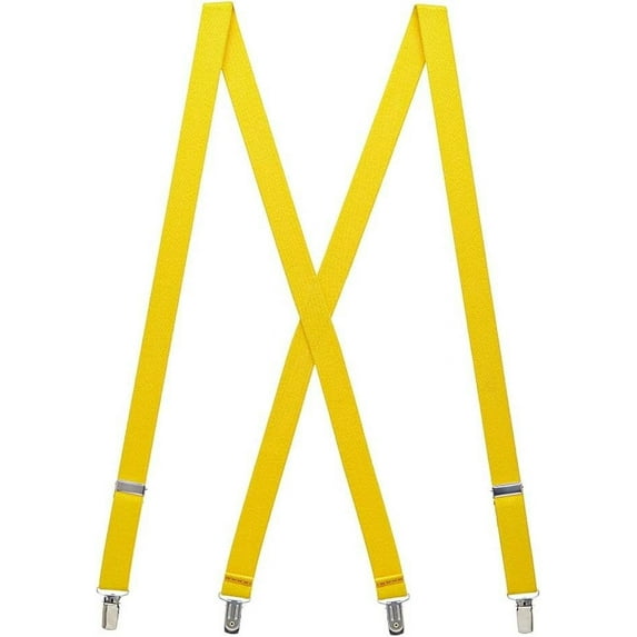 SuspenderStore Solid Colors X-Back Suspenders - 1-Inch Wide Elastic - Clip - Many Colors & 3 Sizes!