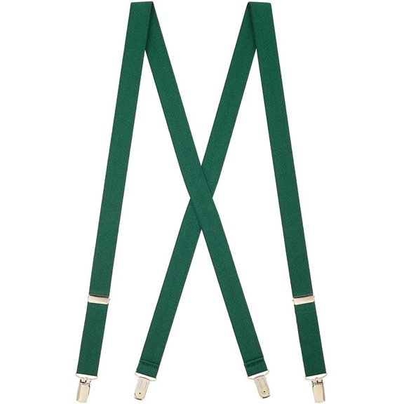 SuspenderStore Solid Colors X-Back Suspenders - 1-Inch Wide Elastic - Clip - Many Colors & 3 Sizes!