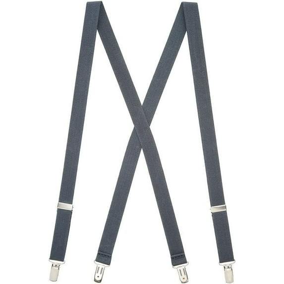 SuspenderStore Solid Colors X-Back Suspenders - 1-Inch Wide Elastic - Clip - Many Colors & 3 Sizes!