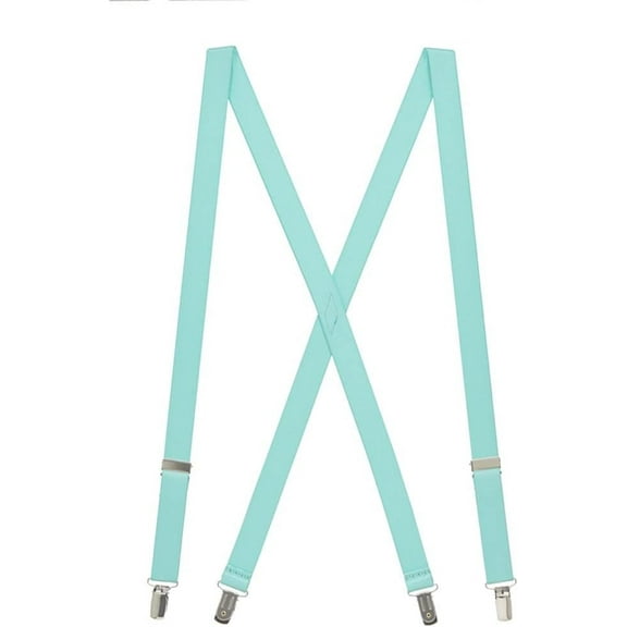 SuspenderStore Solid Colors X-Back Suspenders - 1-Inch Wide Elastic - Clip - Many Colors & 3 Sizes!