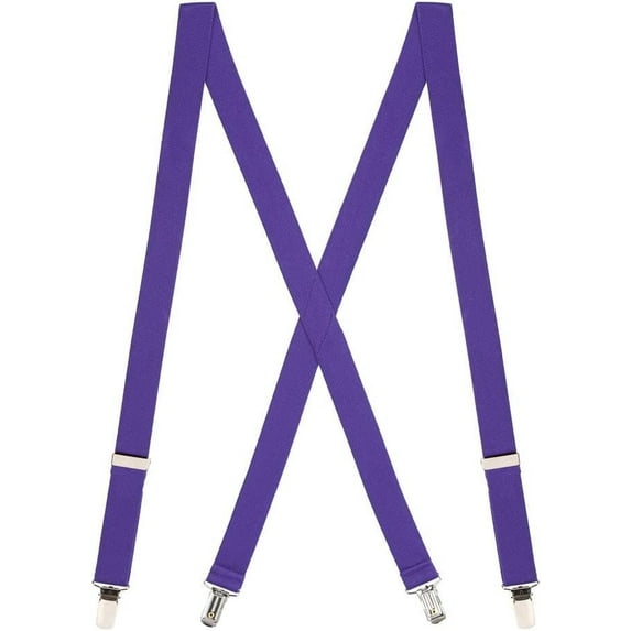 SuspenderStore Solid Colors X-Back Suspenders - 1-Inch Wide Elastic - Clip - Many Colors & 3 Sizes!