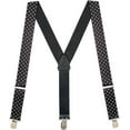 thumbnail image 1 of Suspender Store Polka Dot Suspenders - 1.5-Inch Wide Elastic - Y-Back - Small Pin Clip - 4 Sizes Including Big & Tall, 1 of 4