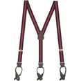 thumbnail image 1 of SuspenderStore Striped Y-Back Suspenders - 1-Inch Wide Elastic - Button - 3 Sizes, 1 of 4