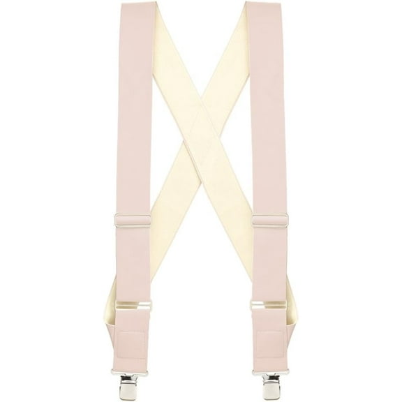 SuspenderStore Undergarment Suspenders - Beige - Side Construction Clip - 3 Sizes