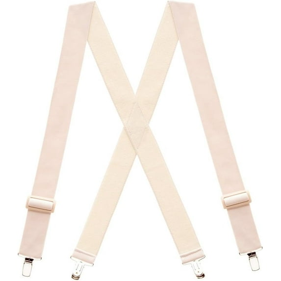 SuspenderStore Undergarment Suspenders - Nickel Clip - 2 Colors & 4 Sizes, Including Big & Tall