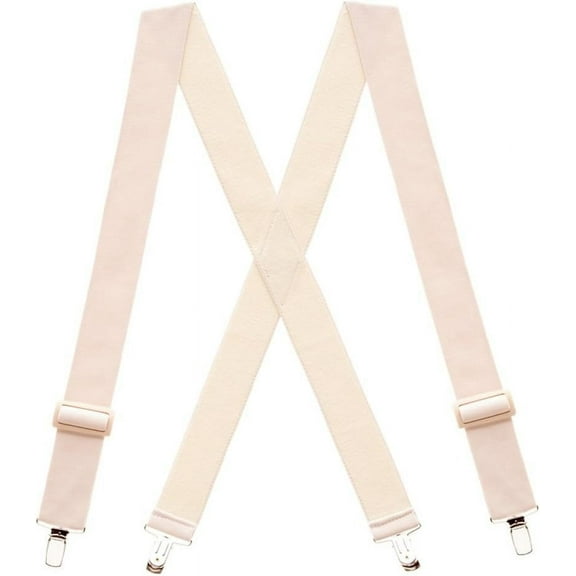 SuspenderStore Undergarment Suspenders - Nickel Clip - 2 Colors & 4 Sizes, Including Big & Tall