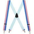 thumbnail image 1 of SuspenderStore Usa Stars & Stripes Suspenders - 1.5-Inch Wide Elastic - Small Pin Clip - 4 Sizes Including Big & Tall, 1 of 4