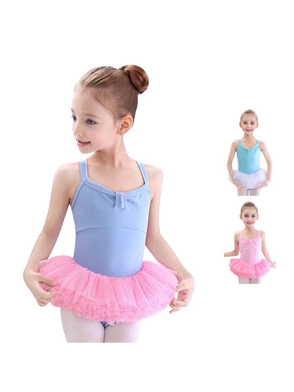 Suspenders Glitter Dance Ballet Tutu Leotard Ballerina Outfit for Girls Toddler Baby Dress 12 Months 4-5 Years