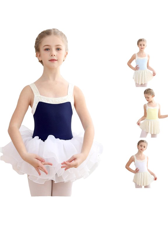 Suspenders Glitter Dance Ballet Tutu Leotard Ballerina Outfit for Girls Toddler Take Home Outfit 12-18 Months