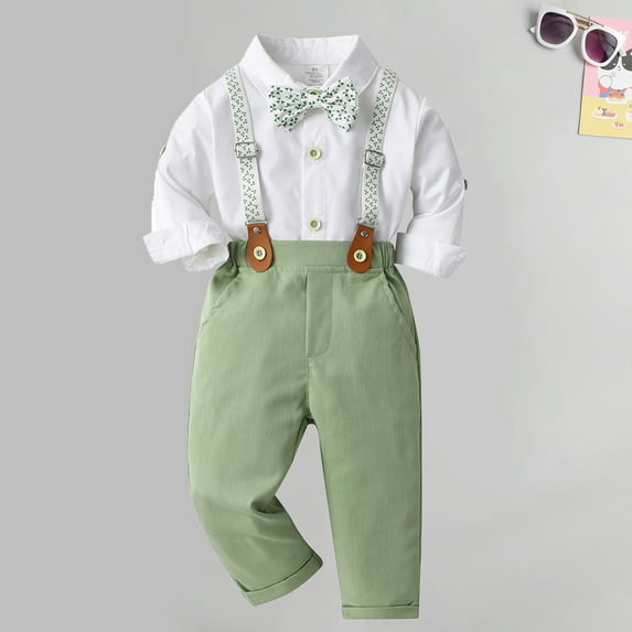 Suspenders Suit, British Dress, Casual Wear Boys Gentleman Short Boys Toddler Formal Suit
