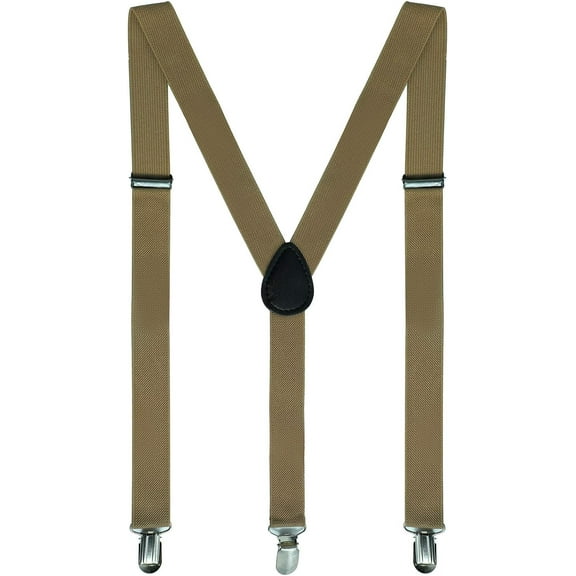 Suspenders for Adult Y Shape with Strong Metal Clips Adjustable Elastic Braces Y Style One Size Fits All Wide.
