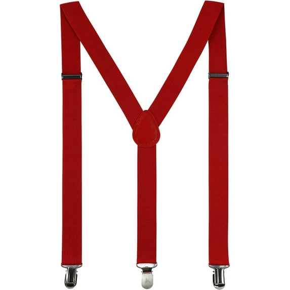 Suspenders for Adult Y Shape with Strong Metal Clips Adjustable Elastic Braces Y Style One Size Fits All Wide.