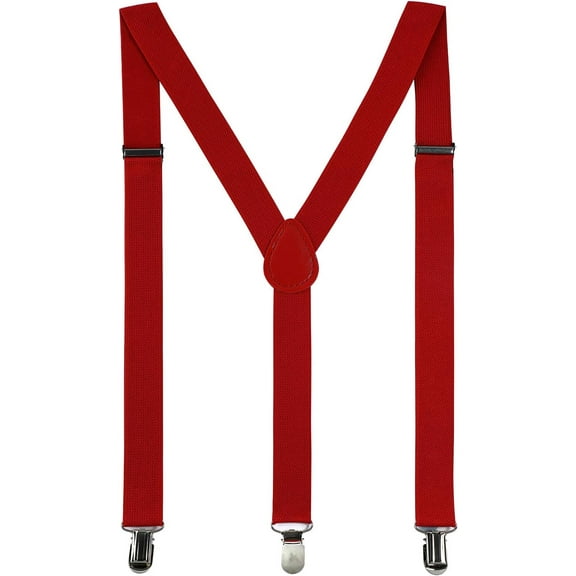 Suspenders for Adult Y Shape with Strong Metal Clips Adjustable Elastic Braces Y Style One Size Fits All Wide.