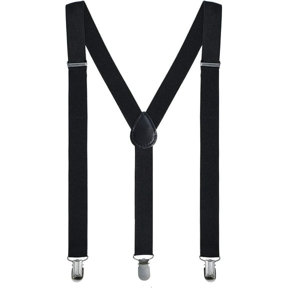 Suspenders for Adult Y Shape with Strong Metal Clips Adjustable Elastic Braces Y Style One Size Fits All Wide.