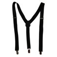thumbnail image 1 of Suspenders for Audlts, Adjustable Elastic Y Shaped with Strong Metal Clips, Suspender for men, women, Black, 1 of 5