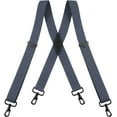 thumbnail image 1 of Suspenders for Men - 48" Adjustable Straps 1 1/4" - X Back with Black Hooks, 1 of 1