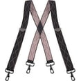 thumbnail image 1 of Suspenders for Men - 48" Adjustable Straps 1 1/4" - X Back with Black Hooks, 1 of 1
