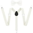 thumbnail image 1 of Suspenders for Men Adjustable Buckle with Mens Suspenders Strong Clip, Elastic Y Shape Suspenders and Bow Tie Set, 1 of 1