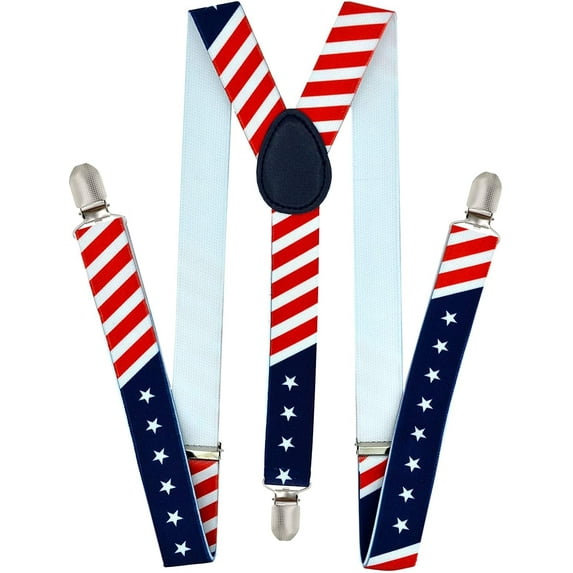 Suspenders for Men - Adjustable Mens Womens Wedding Costume Tuxedo Suit Jeans Suspenders with Strong Clips