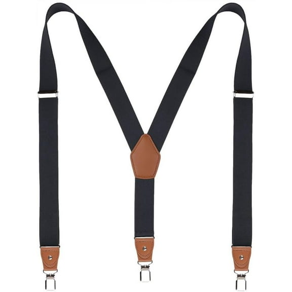 Suspenders for Men Adjustable with Strong Clips Y Back 1.4 inches Wide