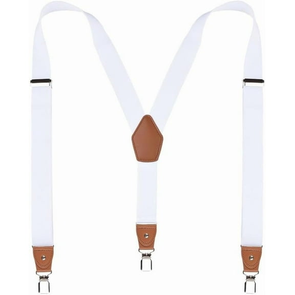 Suspenders for Men Adjustable with Strong Clips Y Back 1.4 inches Wide