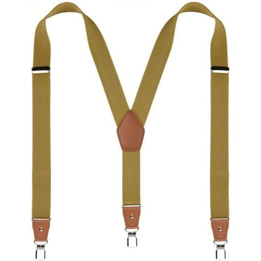 Suspenders for Men Adjustable with Strong Clips Y Back 1.4 inches Wide