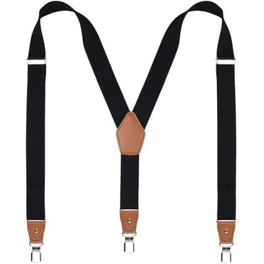 Suspenders for Men Adjustable with Strong Clips Y Back 1.4 inches Wide