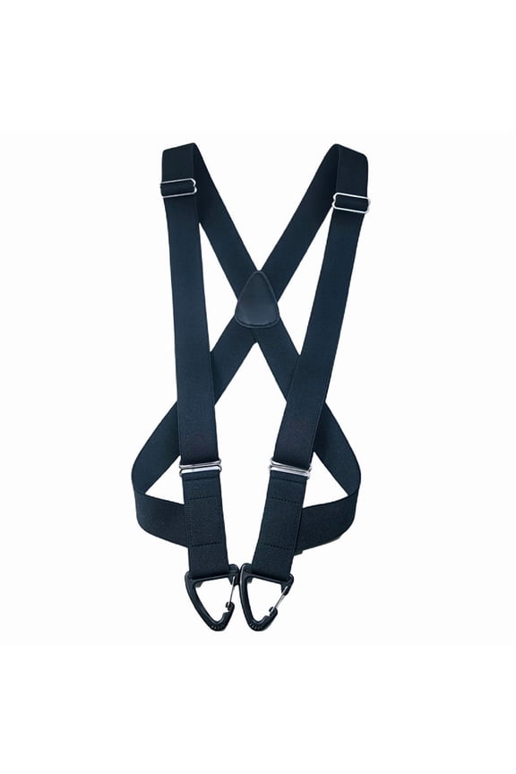 Suspenders for Men Heavy Duty for Big and Tall, Clip-On Elastic Braces for Formal and Casual Wear (black)