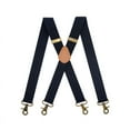thumbnail image 1 of Suspenders for Men Swivel Snap Hooks Black Elastic Formal Heavy Duty Braces Big And Tall Business, 1 of 6