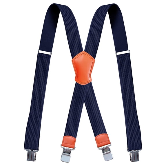 Suspenders for Men Women- Adjustable X Back Mens Suspenders with 4 Heavy Duty Strong Clips by Elapind