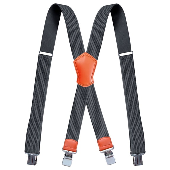 Suspenders for Men Women- Adjustable X Back Mens Suspenders with 4 Heavy Duty Strong Clips by Elapind