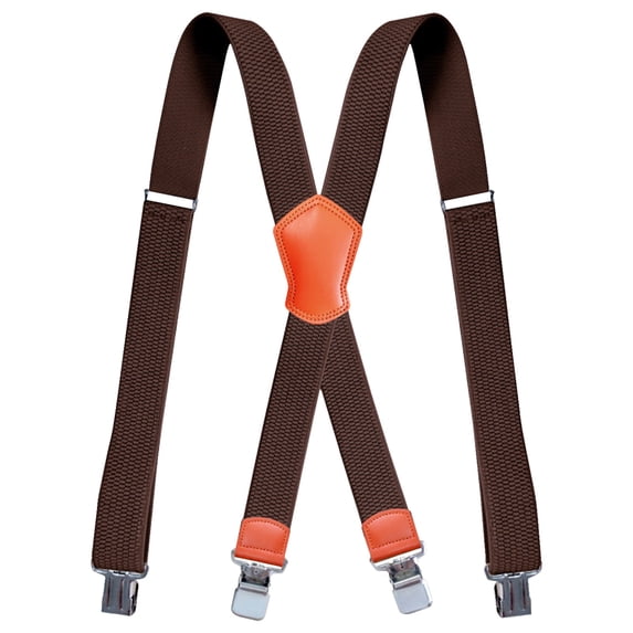 Suspenders for Men Women- Adjustable X Back Mens Suspenders with 4 Heavy Duty Strong Clips by Elapind