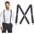 thumbnail image 1 of Suspenders for Men Women with Clips,1.4" Adjustable X-Back for Work, Men Suspenders for Jeans, Suspenders, 1 of 1