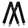 thumbnail image 1 of Suspenders for Men X Back 4 Metal Clips 1.5 Inch Wide Strong Clip Black Suspenders for Work, 1 of 5
