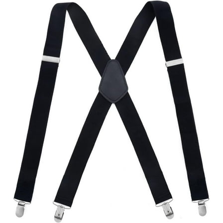 Suspenders for Men and Women, Adjustable Elastic Y Back Style Unisex Suspenders with Strong Metal Clips