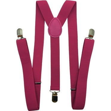 Suspenders for Women and Men | Elastic, Adjustable, Y-Back | Pant Clips, Tuxedo Braces