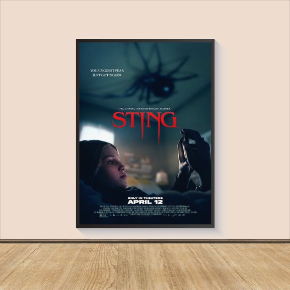 Suspense Horror Film Wall Art Arachnid Creature Theme Decor, Unframed Poster