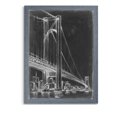 thumbnail image 1 of Wexford Home Suspension Bridge Blueprint I-Framed - Grey - 16X22, 1 of 4