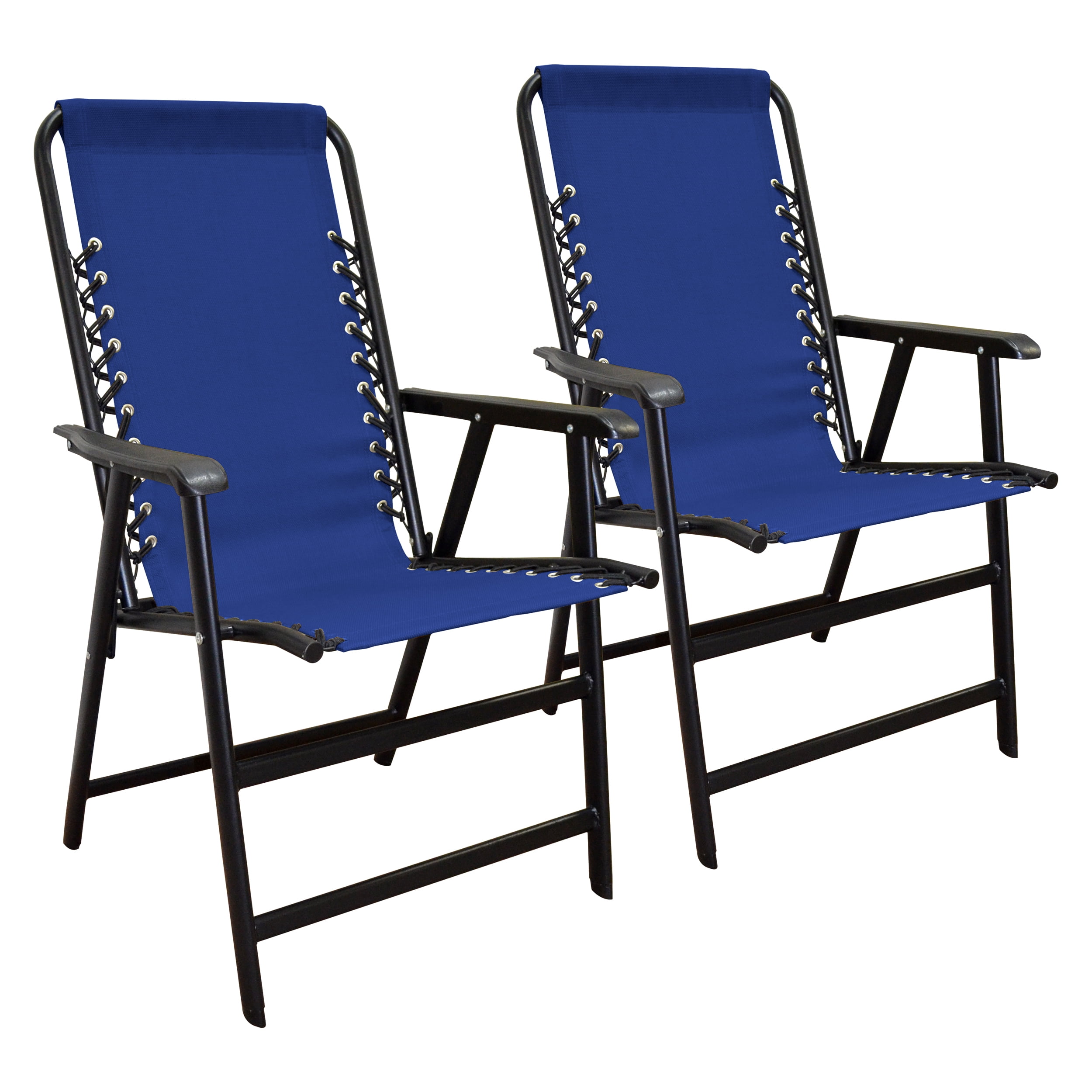 Suspension Folding Chair Blue 2pk