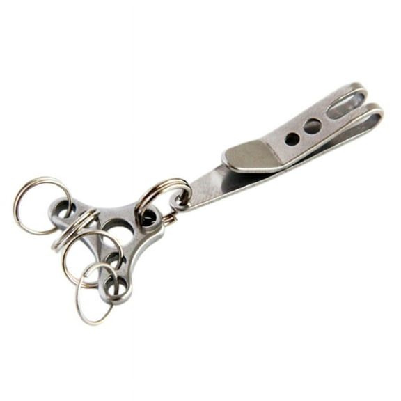 Suspension Pocket Clip Stainless Steel Belt Key Holder Portable Keychain Outdoor Key Suspension Tool Easy to Use
