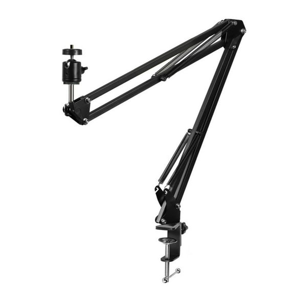 Suspension Scissor Arm Webcam Stand - Adjustable Height, 1/4" Thread, Stable Spring Design - for Webcam Phone Mounting
