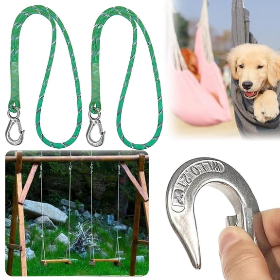 Suspension Swing Attachment Strap 20 Inch - Heavy Duty Tree Swing Rope Hanging Kit Outdoor for Backyard Garden Patio Porch Swing Seat Hook Accessories