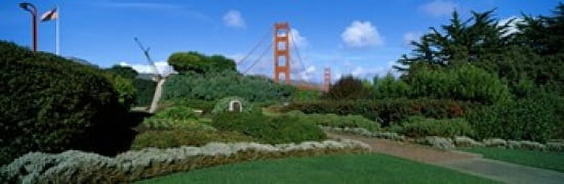 Suspension bridge Golden Gate Bridge San Francisco Bay San Francisco California USA Canvas Art - Panoramic Images (36 x 12)